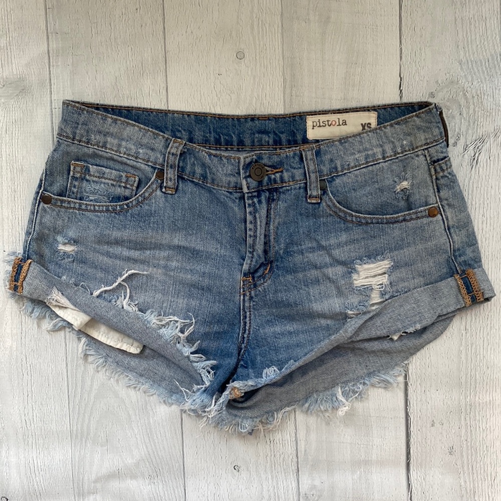 ❌ SOLD ❌ PISTOLA - DENIM CUT OFF SHORTS